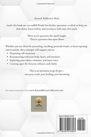Back cover of the book Would You Rather by Rooted In Care Collective